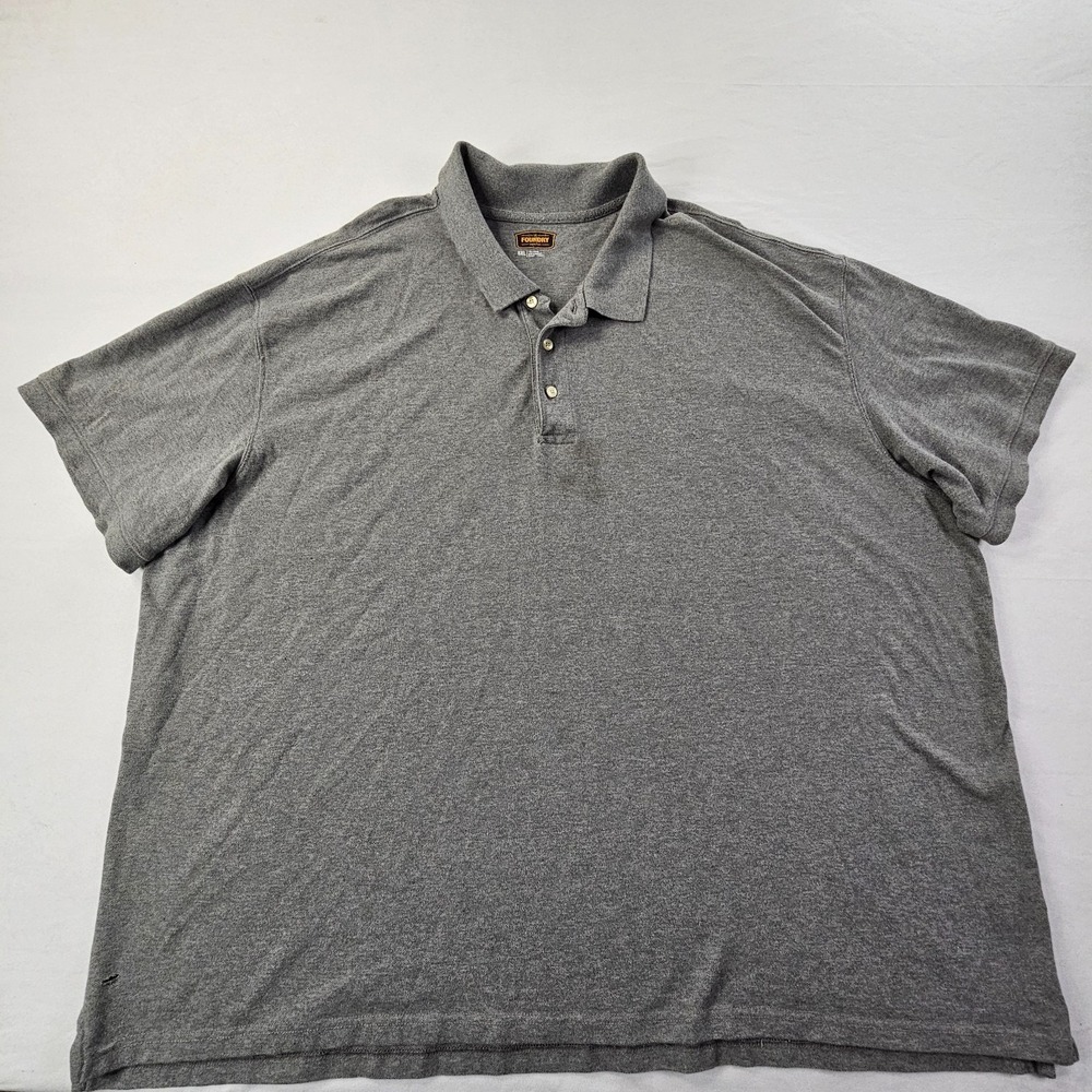 Foundry Supply Gray Short Sleeve Cotton Polo Shirt Men's 5XL